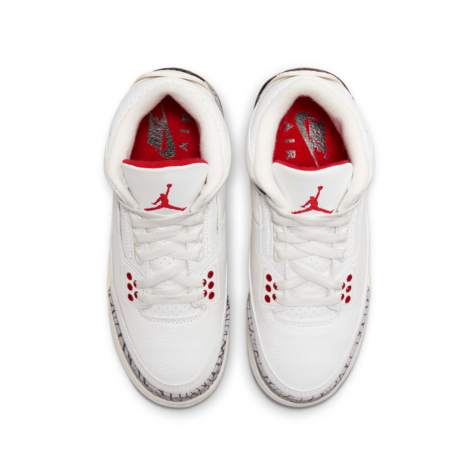 [DM0967-100] GRADE SCHOOL AIR JORDAN RETRO 3 'WHITE CEMENT REIMAGINED'