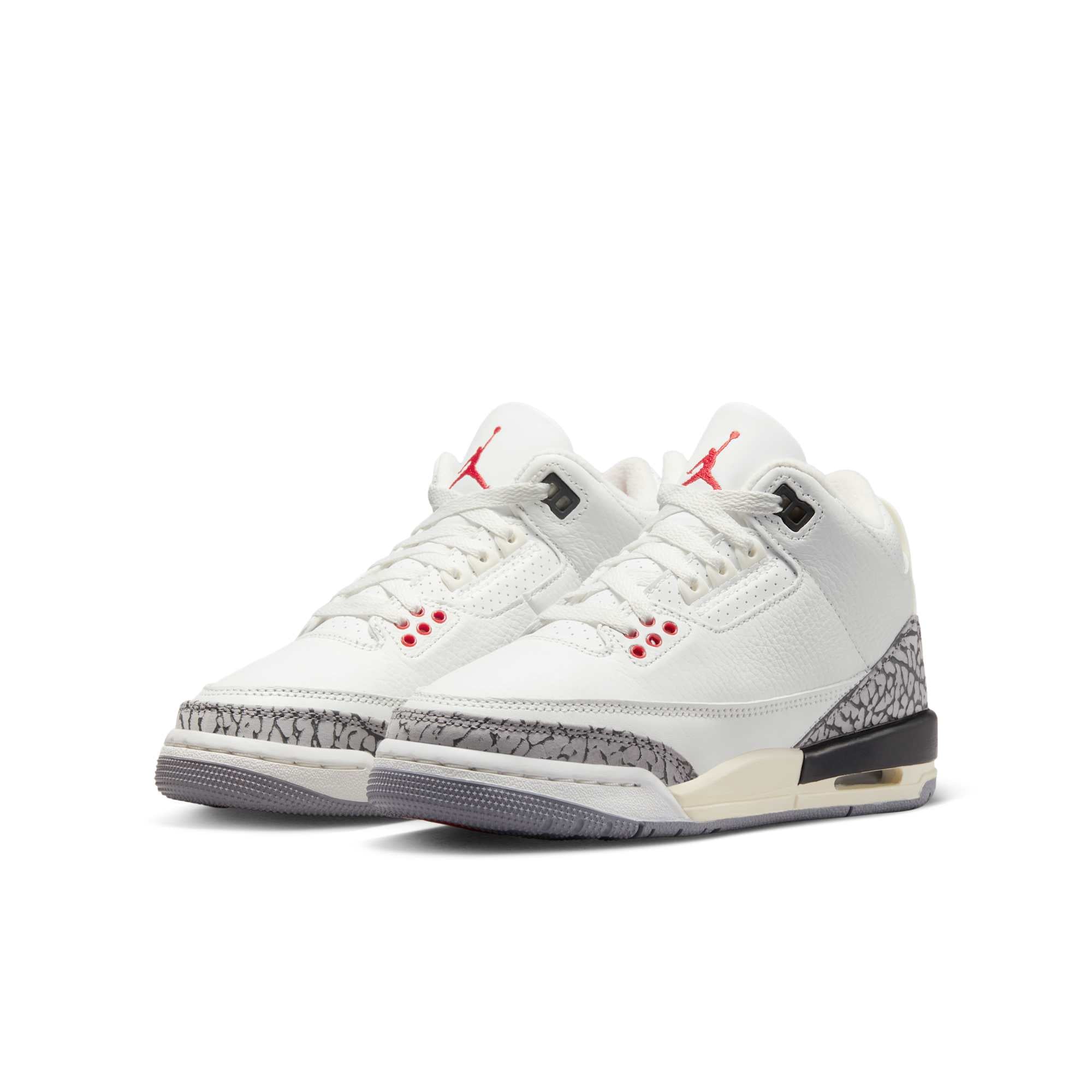 [DM0967-100] GRADE SCHOOL AIR JORDAN RETRO 3 'WHITE CEMENT REIMAGINED'