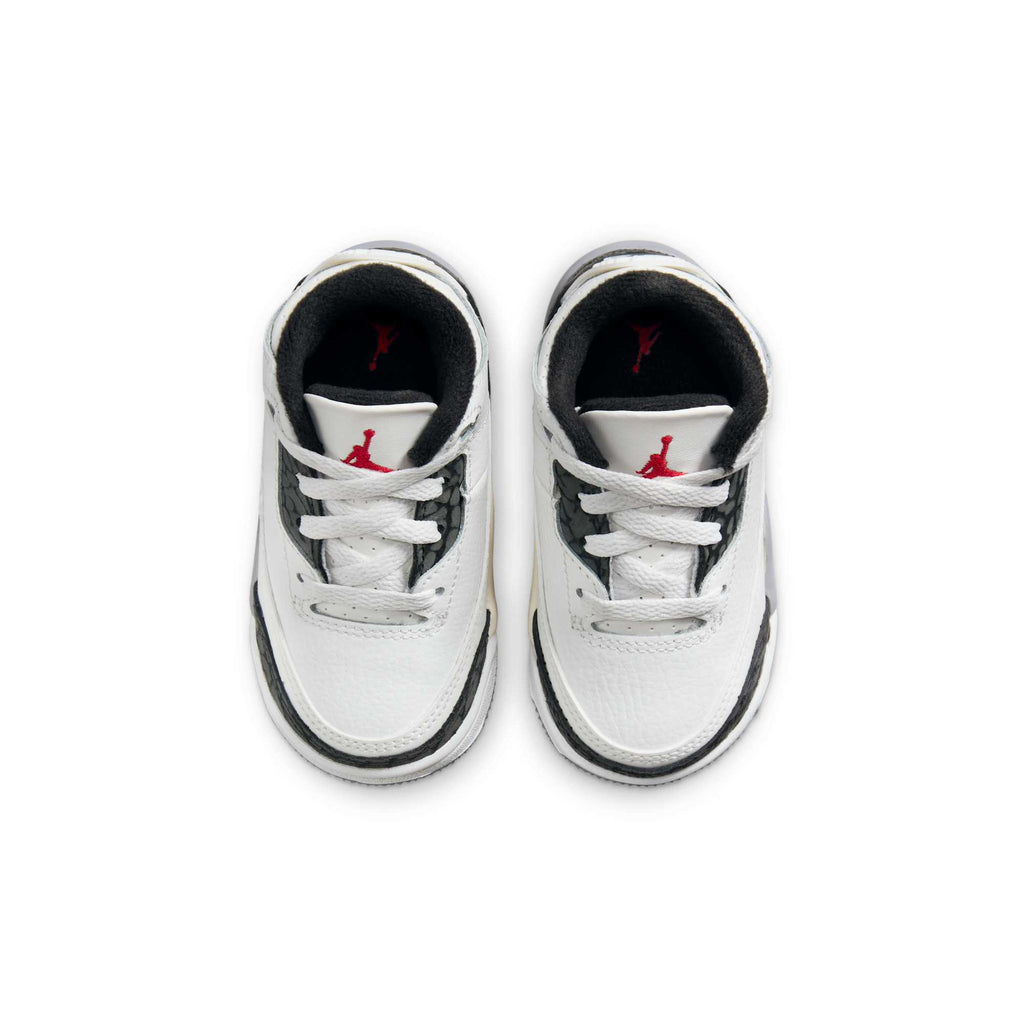[DM0968-106] Toddlers Air Jordan RETRO 3 'CEMENT GREY (TD)' (Hard Bottom)