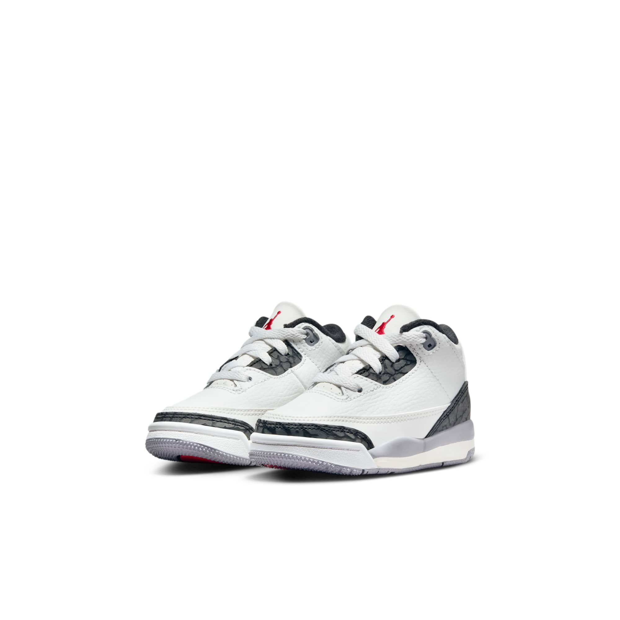 [DM0968-106] Toddlers Air Jordan RETRO 3 'CEMENT GREY (TD)' (Hard Bottom)
