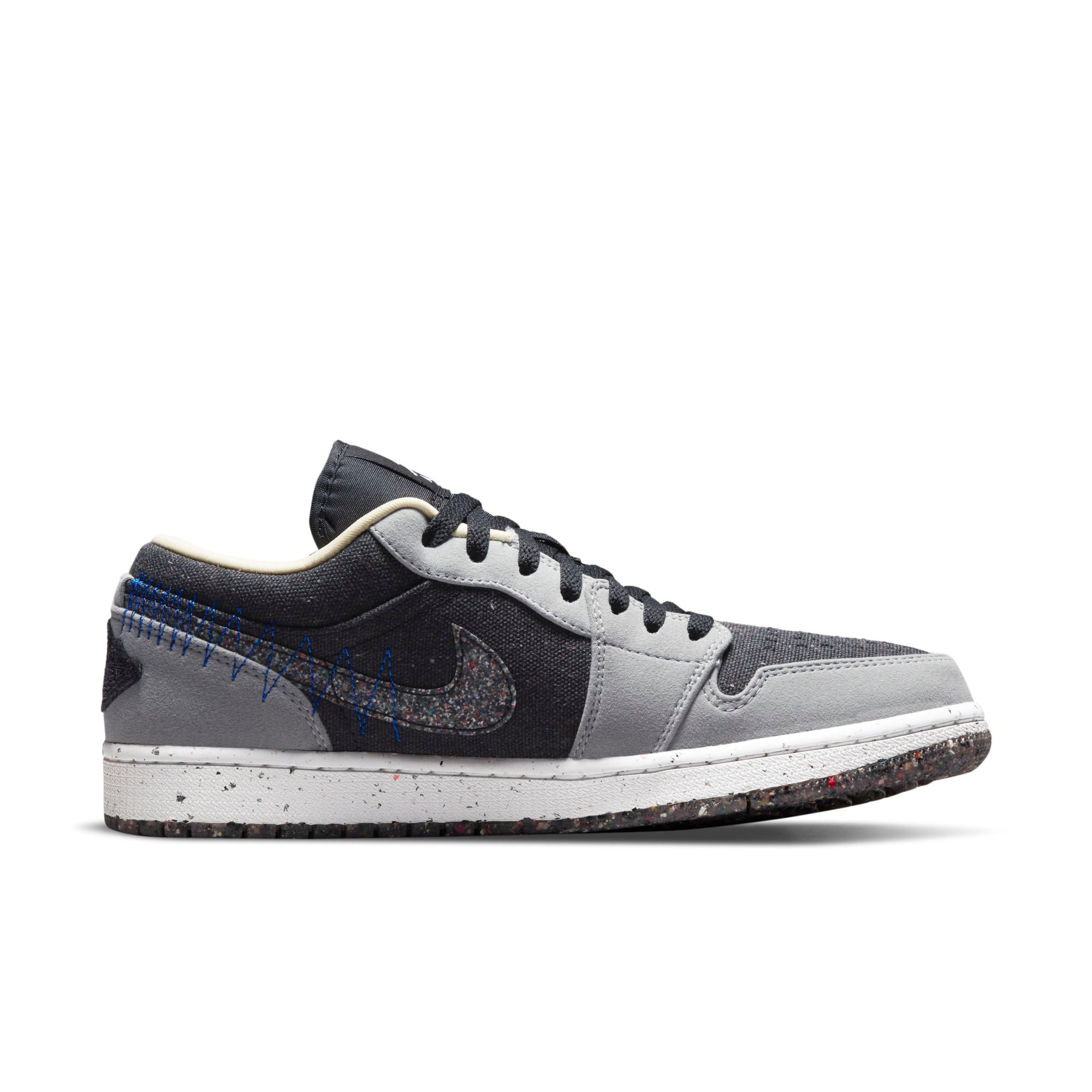 [DM4657-001] Mens Air Jordan Retro 1 Low SE 'Crater Black Grey'