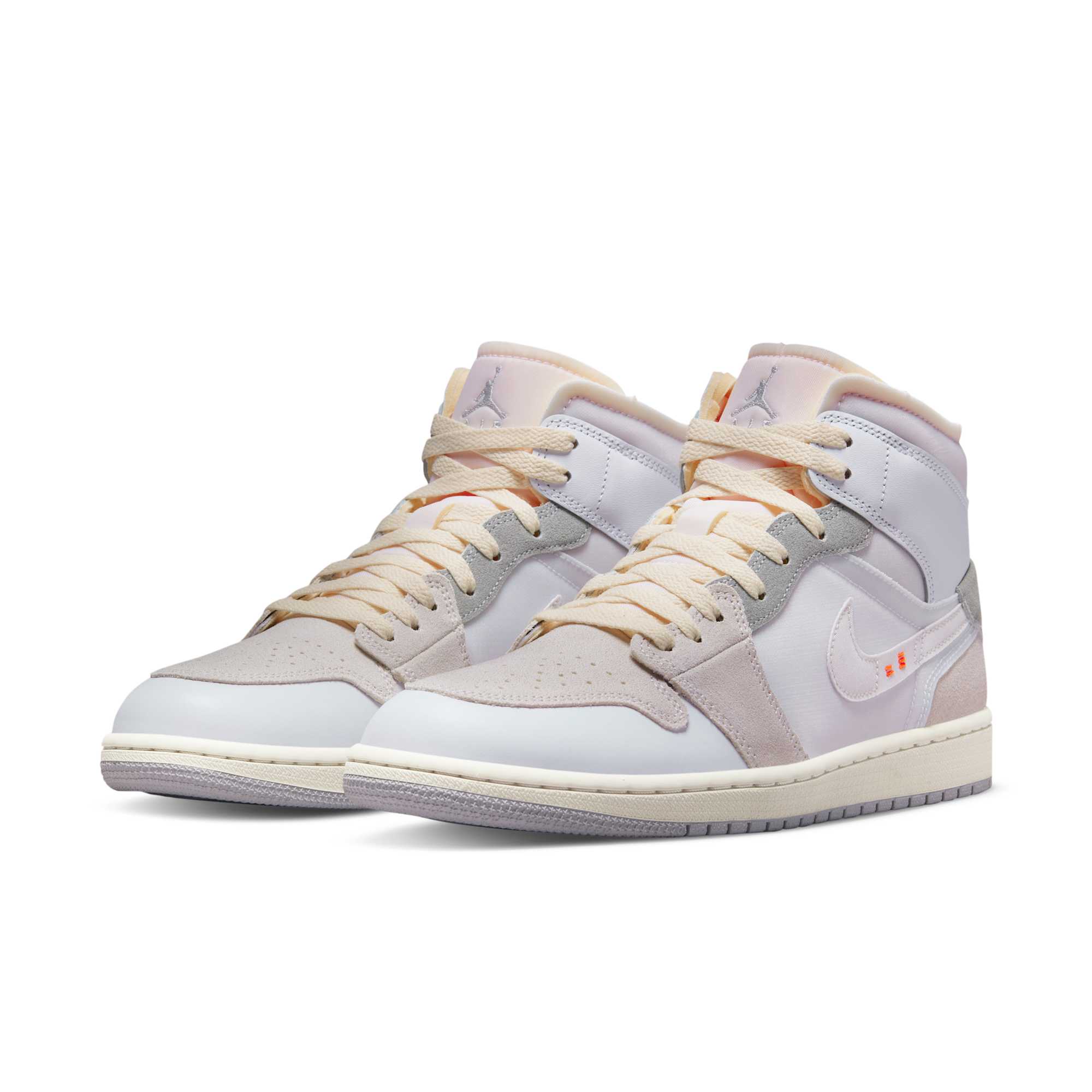 [DM9652-100] MENS AIR JORDAN RETRO 1 MID SE 'CRAFT INSIDE OUT WHITE GREY'