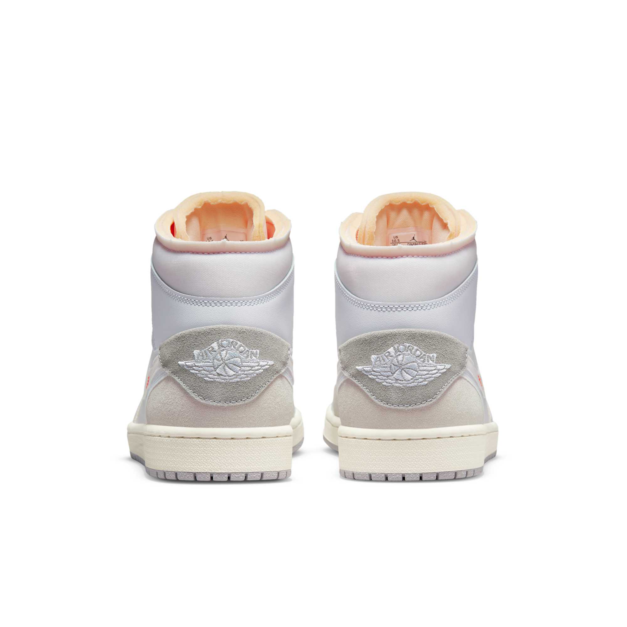 [DM9652-100] MENS AIR JORDAN RETRO 1 MID SE 'CRAFT INSIDE OUT WHITE GREY'