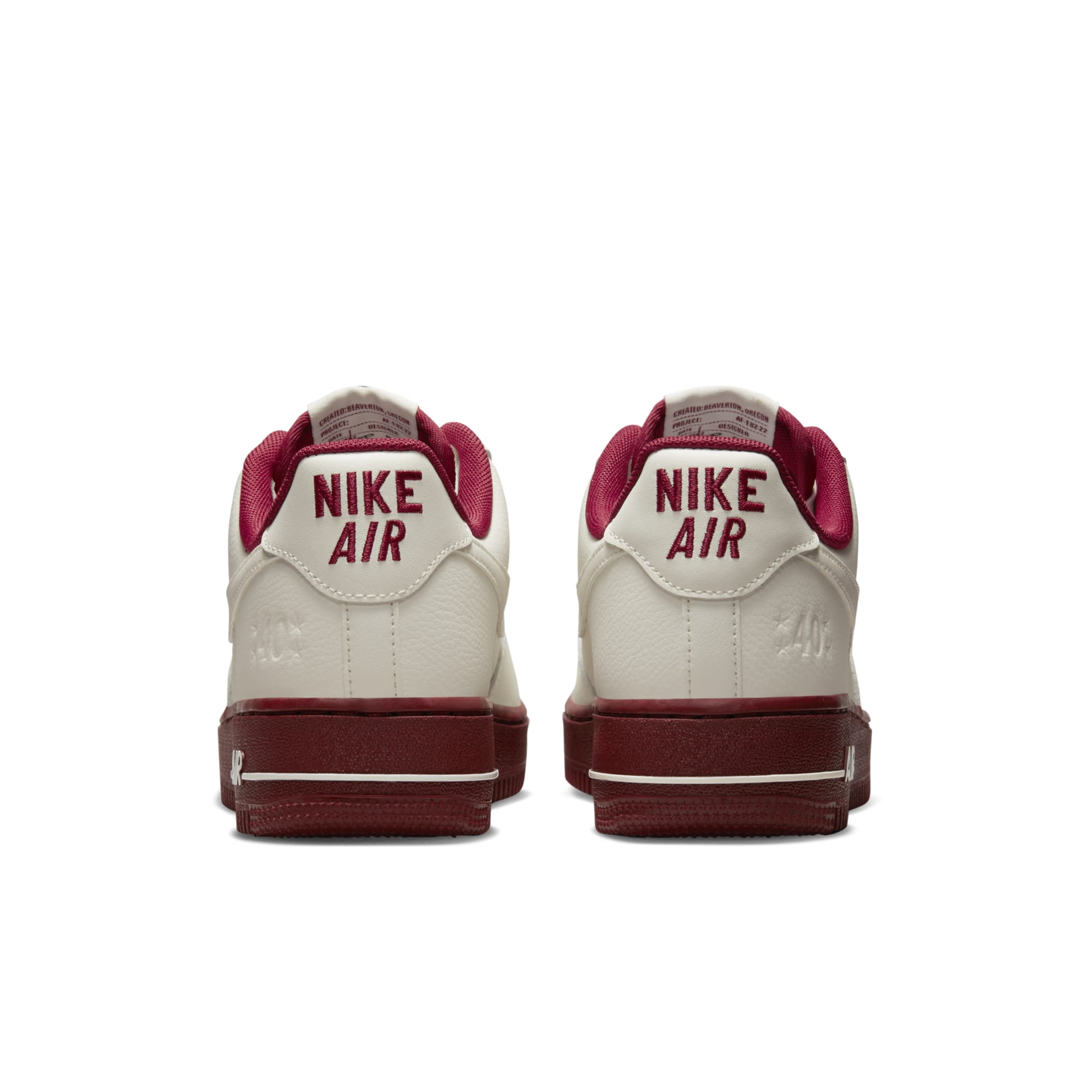 [DQ7582-100] Womens Nike AIR FORCE 1 LOW '07 SE '40TH ANNIVERSARY EDITION SAIL TEAM RED (W)'