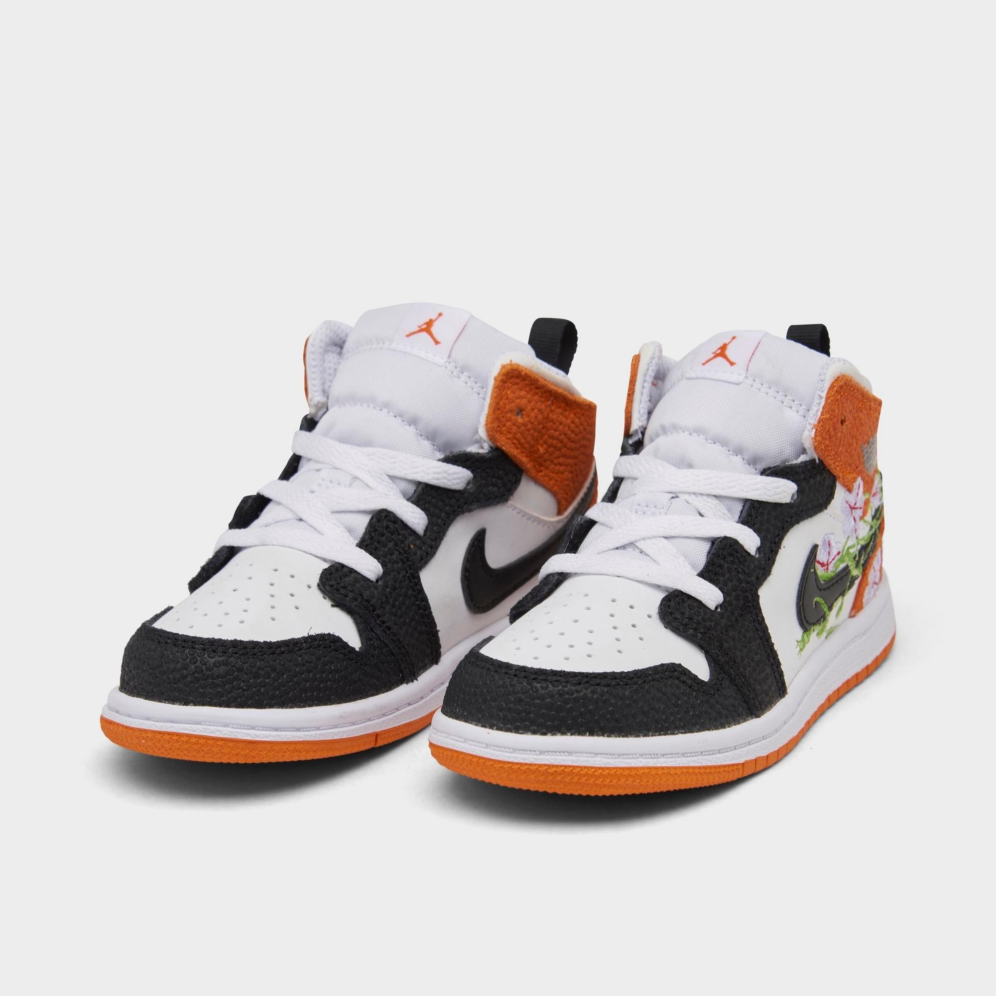 [DQ8391-100] TODDLERS AIR JORDAN RETRO 1 MID SE 'BASKETBALL BLOSSOM' (TD)