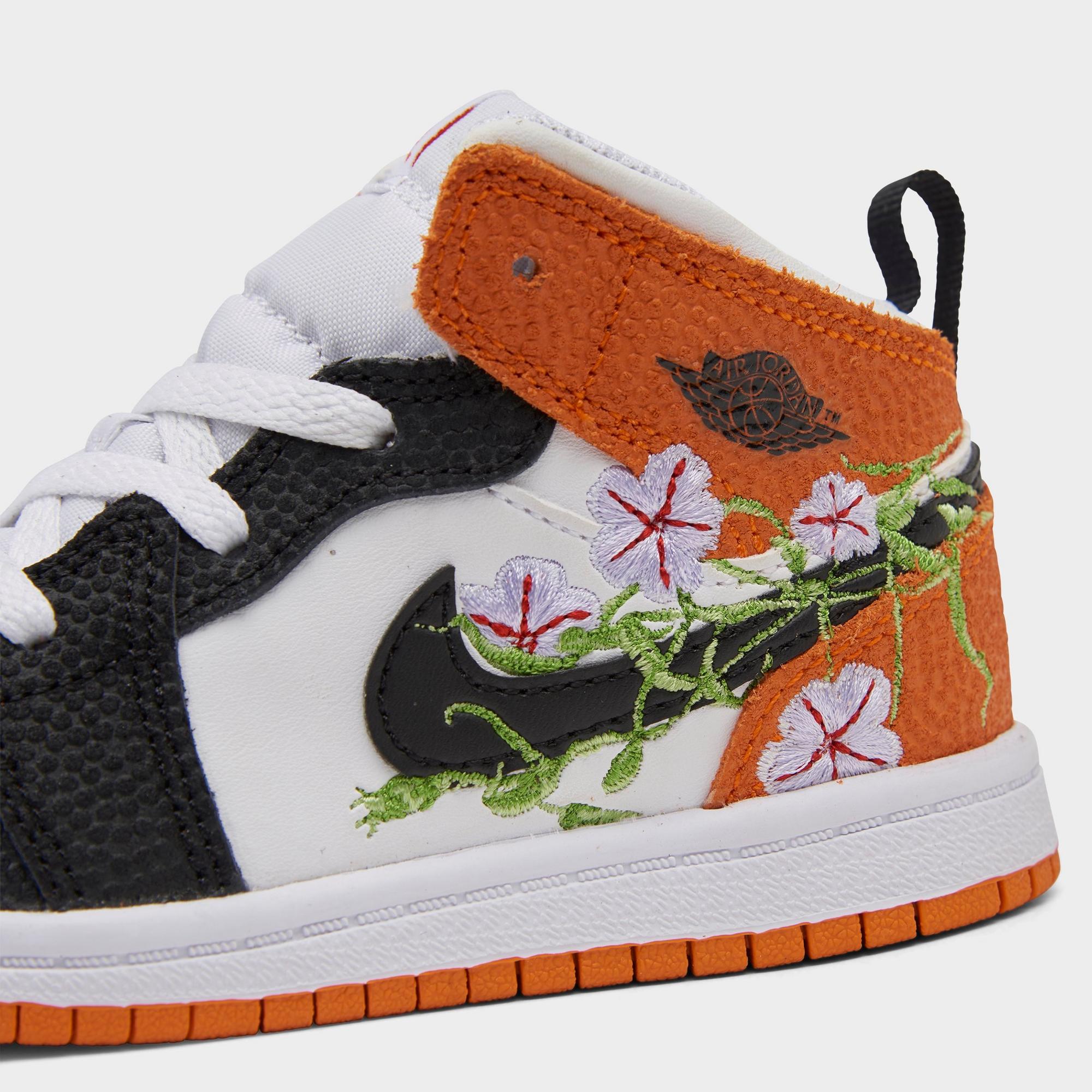 [DQ8391-100] TODDLERS AIR JORDAN RETRO 1 MID SE 'BASKETBALL BLOSSOM' (TD)