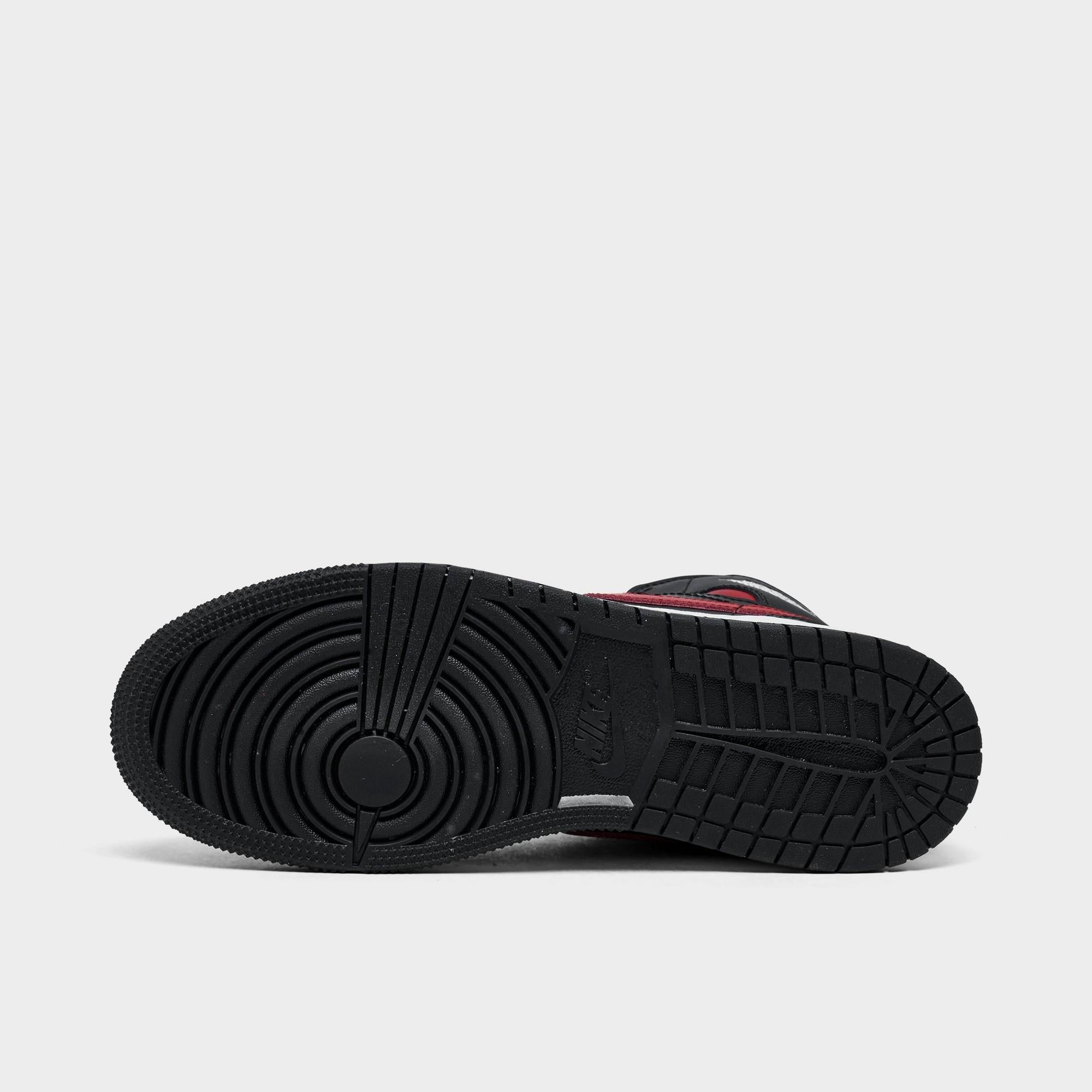 [DQ8423-067] GRADE SCHOOL AIR JORDAN RETRO 1 MID 'BLACK SUMMIT WHITE VARSITY RED (GS)'