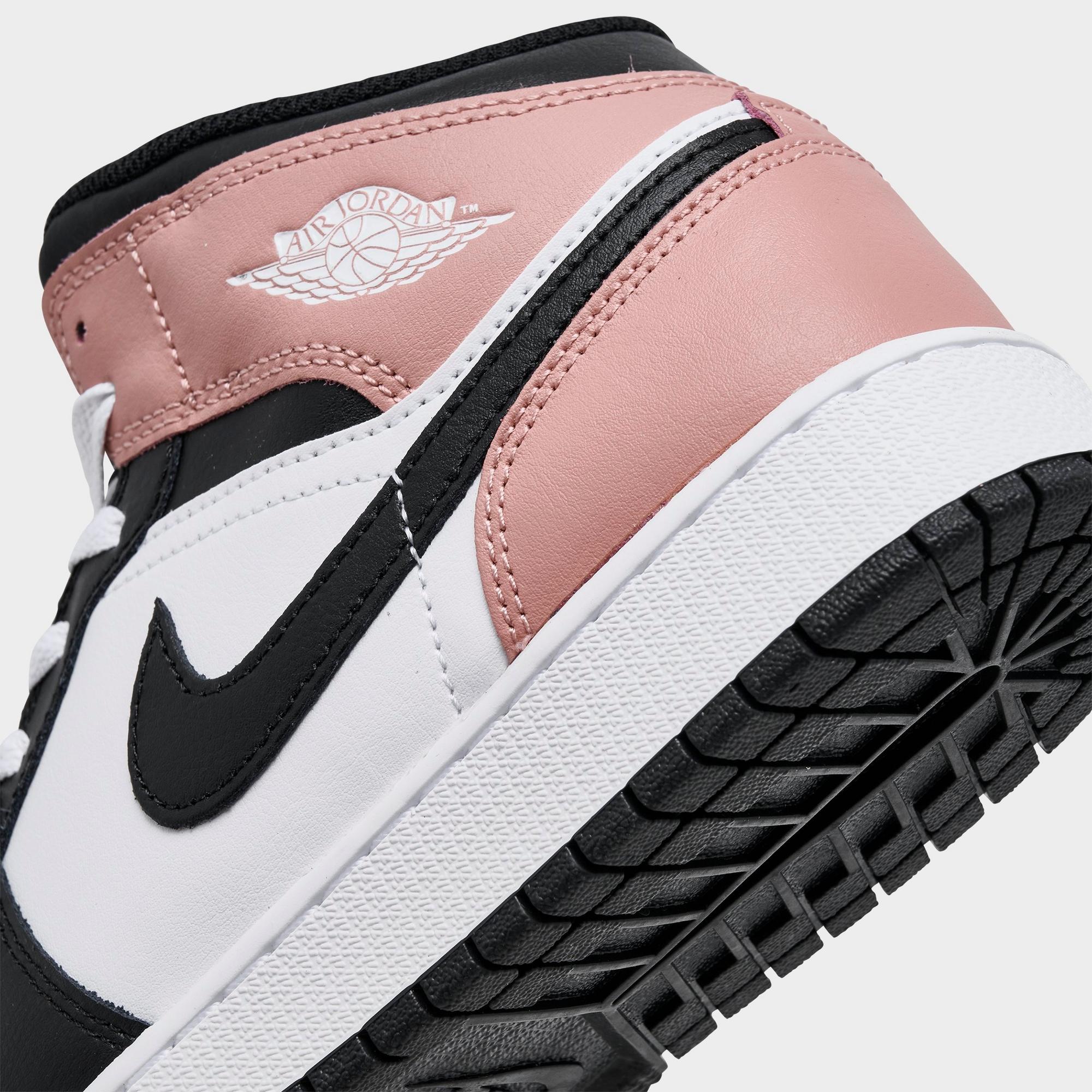 [DQ8423-100] GRADE SCHOOL AIR JORDAN RETRO 1 MID 'WHITE RUST PINK BLACK (GS)'