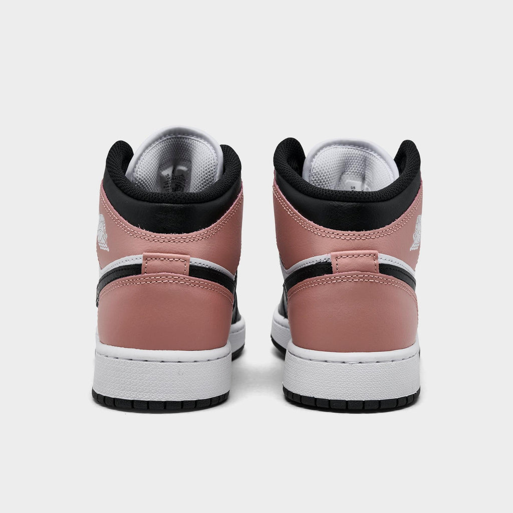 [DQ8423-100] GRADE SCHOOL AIR JORDAN RETRO 1 MID 'WHITE RUST PINK BLACK (GS)'