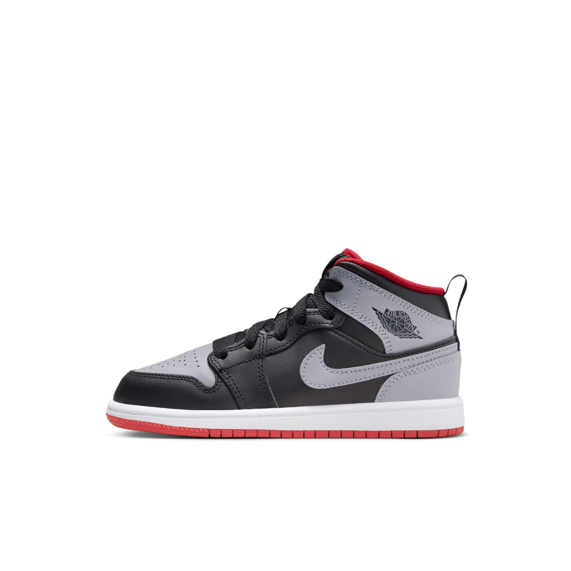 [DQ8424-006] Preschool Air Jordan RETRO 1 MID 'BRED SHADOW (PS)'