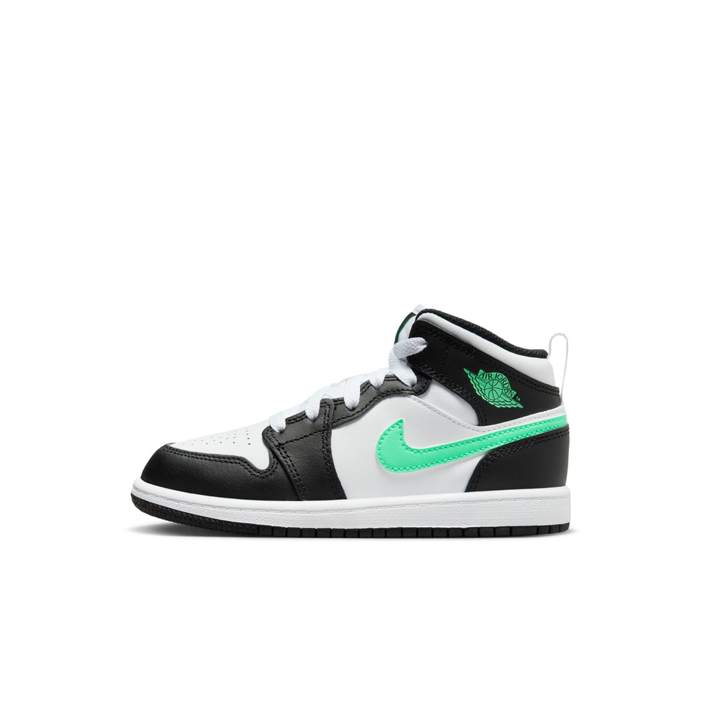 [DQ8424-103] Preschool Air Jordan RETRO 1 MID 'GREEN GLOW (PS)'