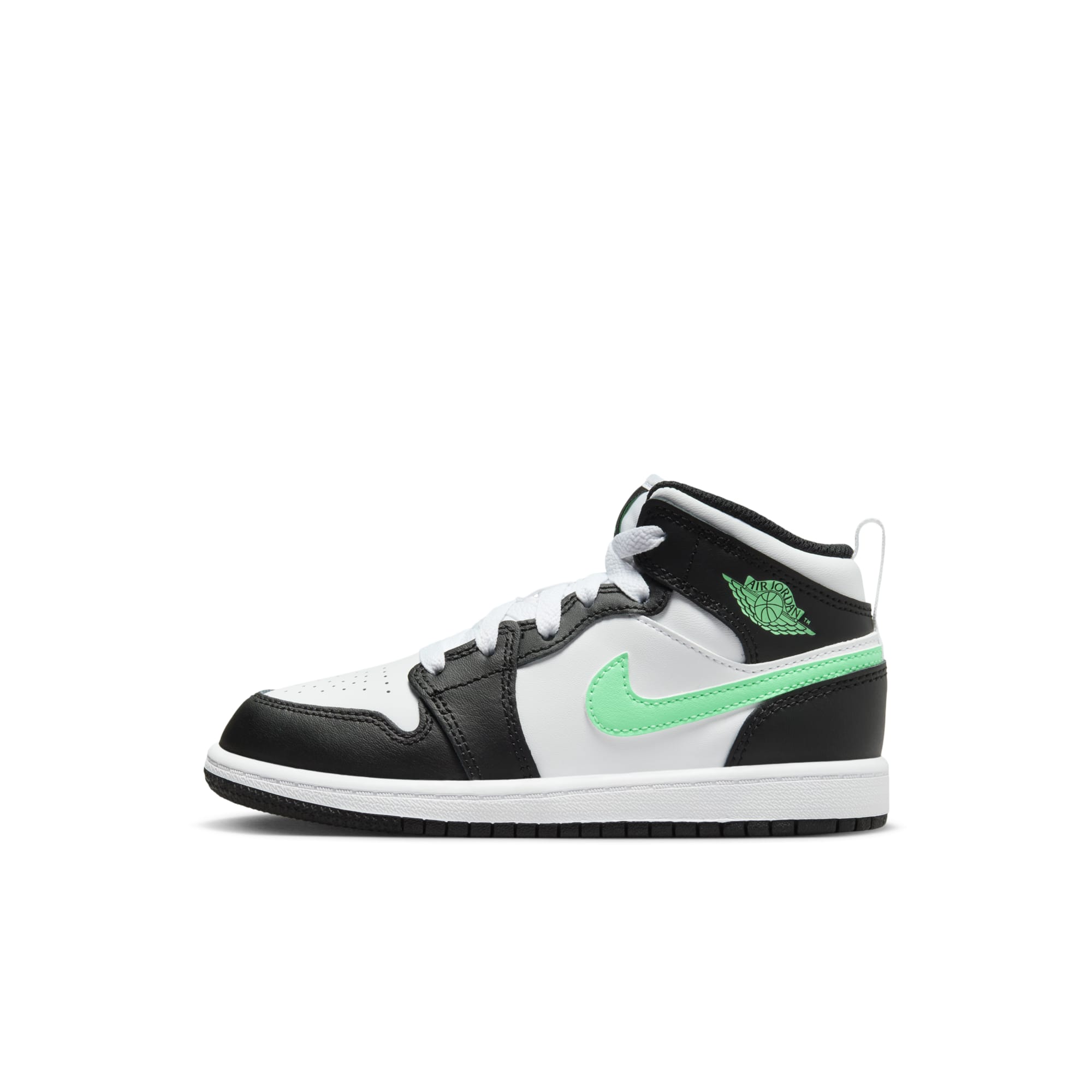 [DQ8424-103] Preschool Air Jordan RETRO 1 MID 'GREEN GLOW (PS)'