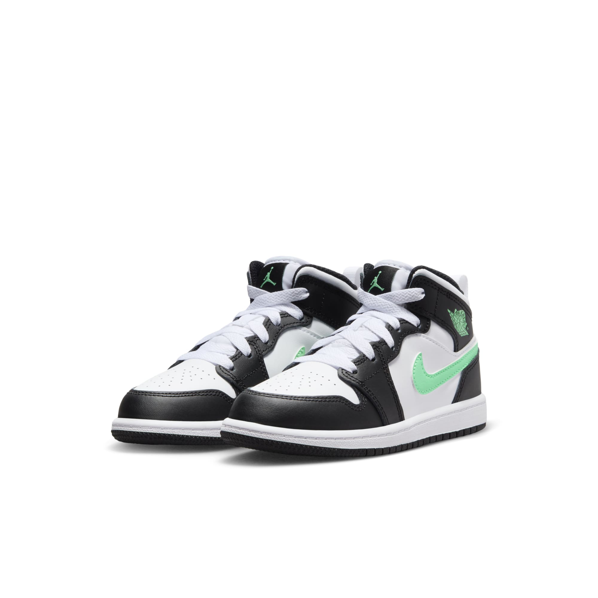 [DQ8424-103] Preschool Air Jordan RETRO 1 MID 'GREEN GLOW (PS)'