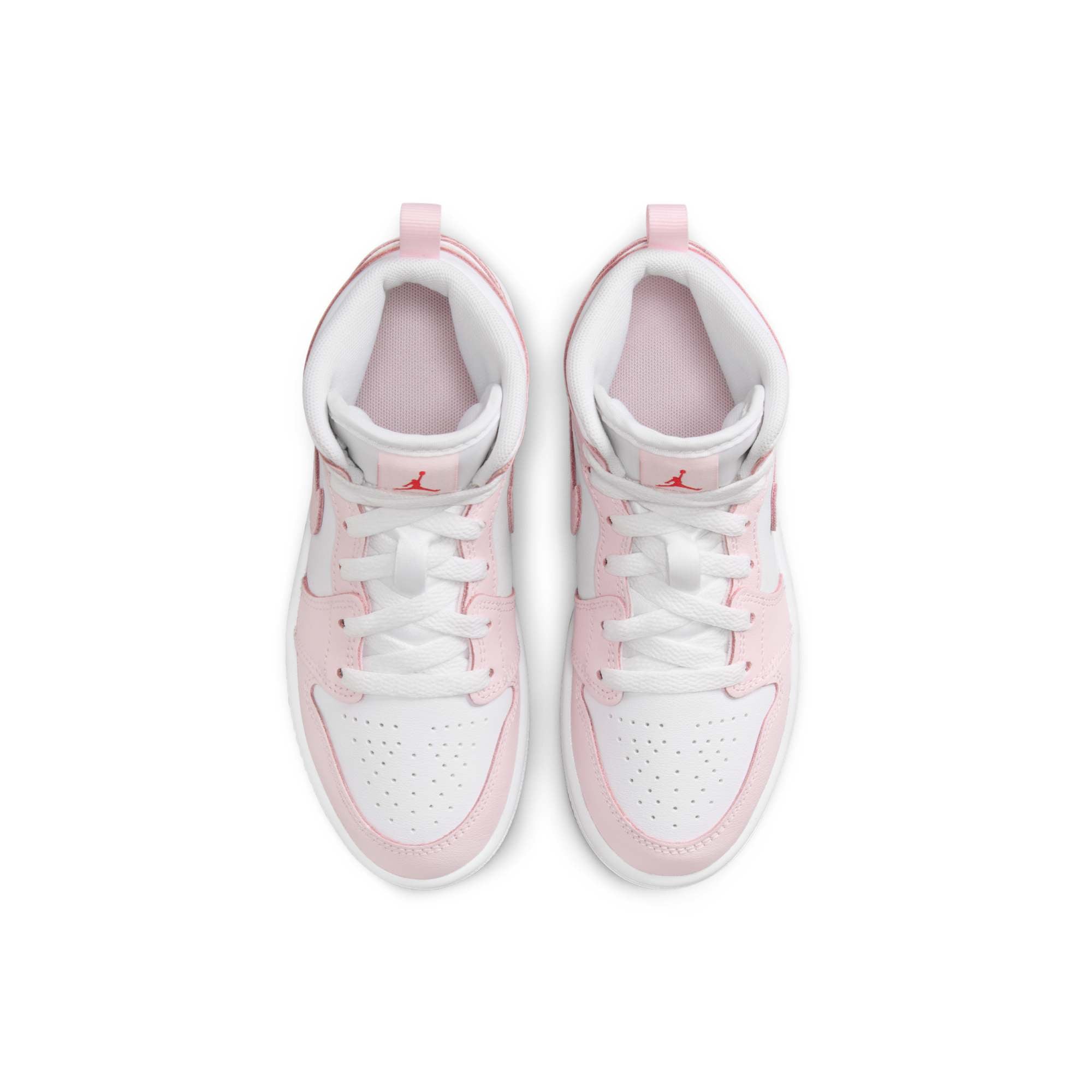 [DQ8424-608] Preschool Air Jordan Retro 1 Mid 'Pink Foam Fire Red White'