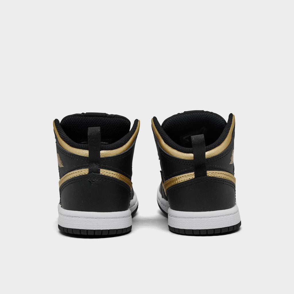 [DQ8425-071] TODDLERS AIR JORDAN RETRO 1 MID 'METALLIC GOLD BLACK'