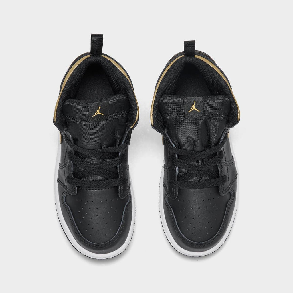 [DQ8425-071] TODDLERS AIR JORDAN RETRO 1 MID 'METALLIC GOLD BLACK'