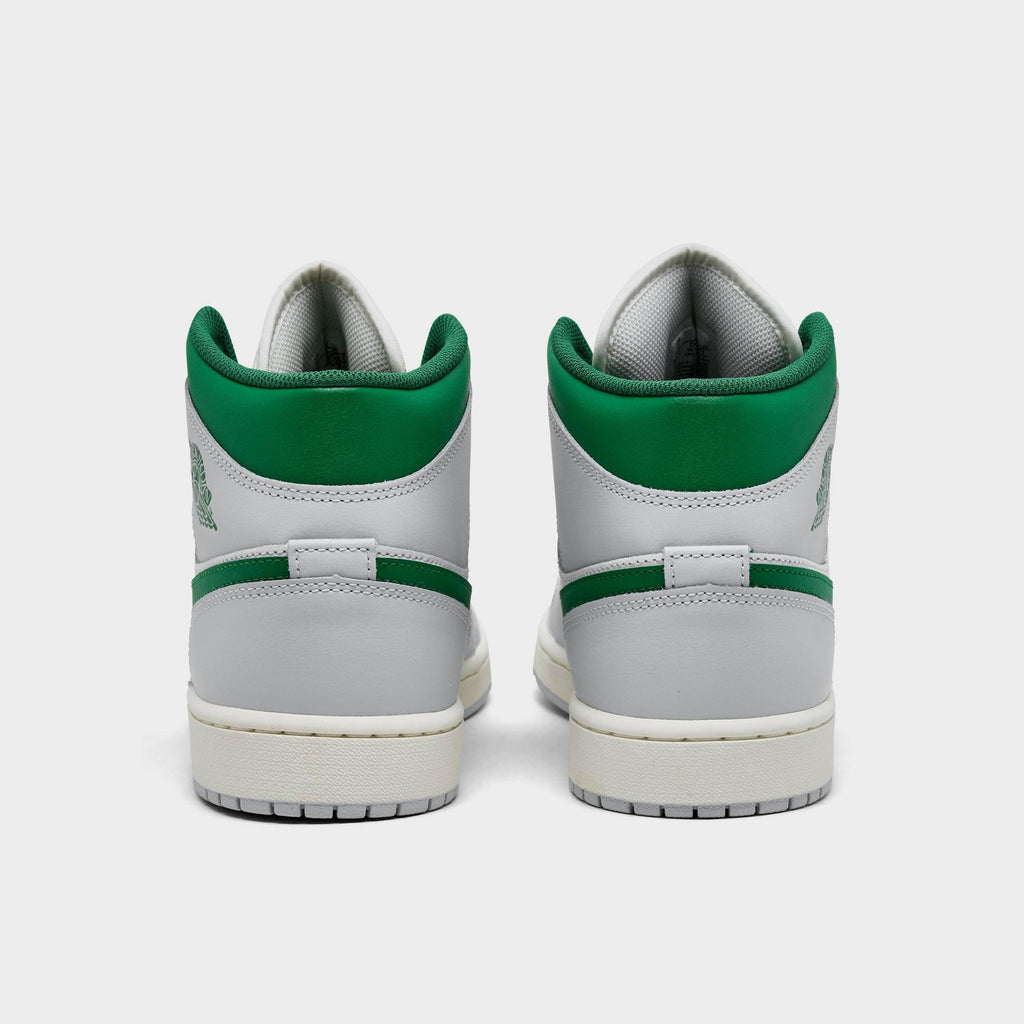[DQ8426-142] MENS AIR JORDAN RETRO 1 MID 'WHITE PURE PLATINUM PINE GREEN'