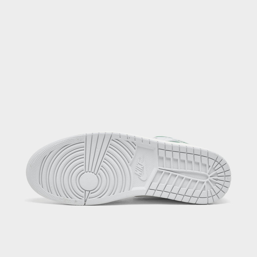 [DQ8426-142] MENS AIR JORDAN RETRO 1 MID 'WHITE PURE PLATINUM PINE GREEN'