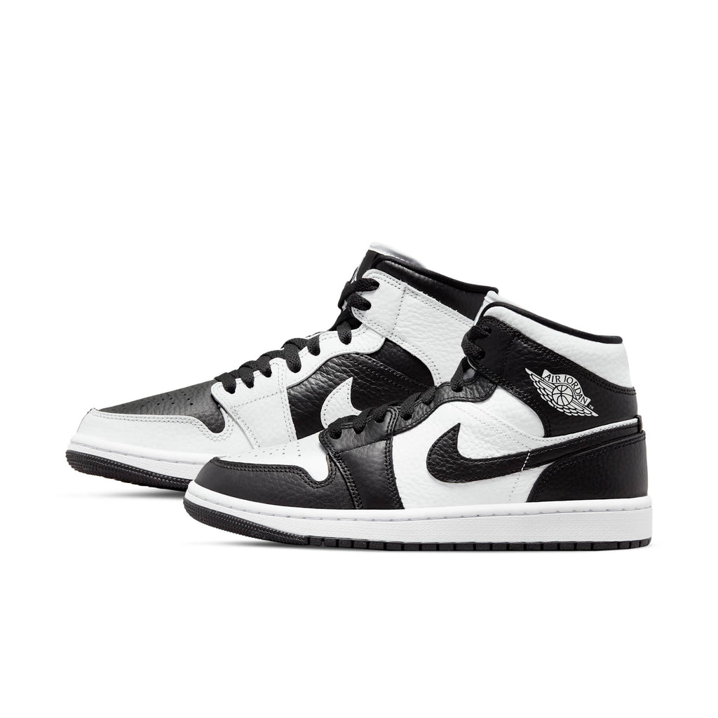 [DR0501-101] WOMENS AIR JORDAN RETRO 1 MID SPLITBLACK WHITE 'HOMAGE'