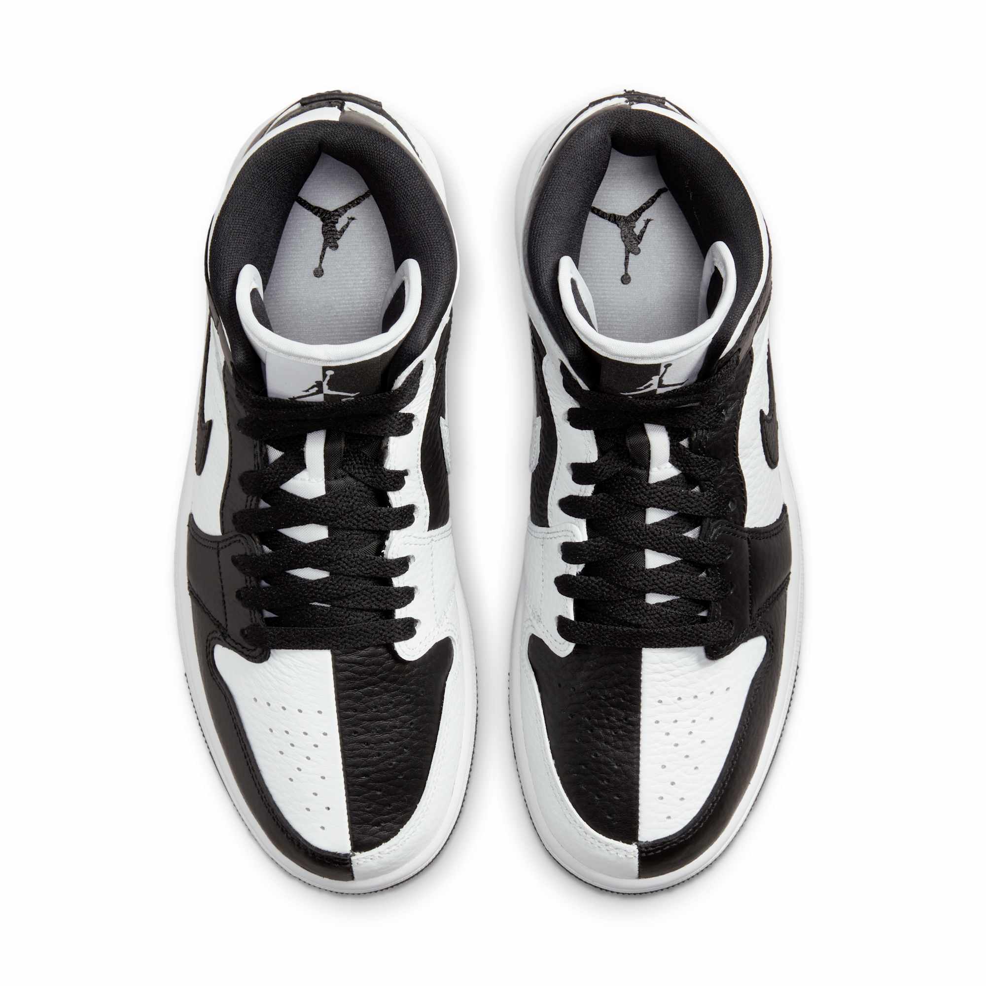 [DR0501-101] WOMENS AIR JORDAN RETRO 1 MID SPLITBLACK WHITE 'HOMAGE'