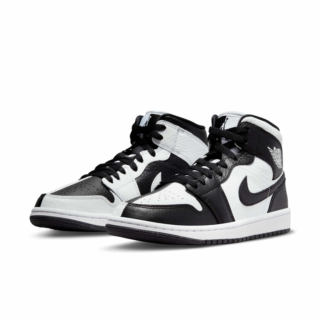 [DR0501-101] WOMENS AIR JORDAN RETRO 1 MID SPLITBLACK WHITE 'HOMAGE'