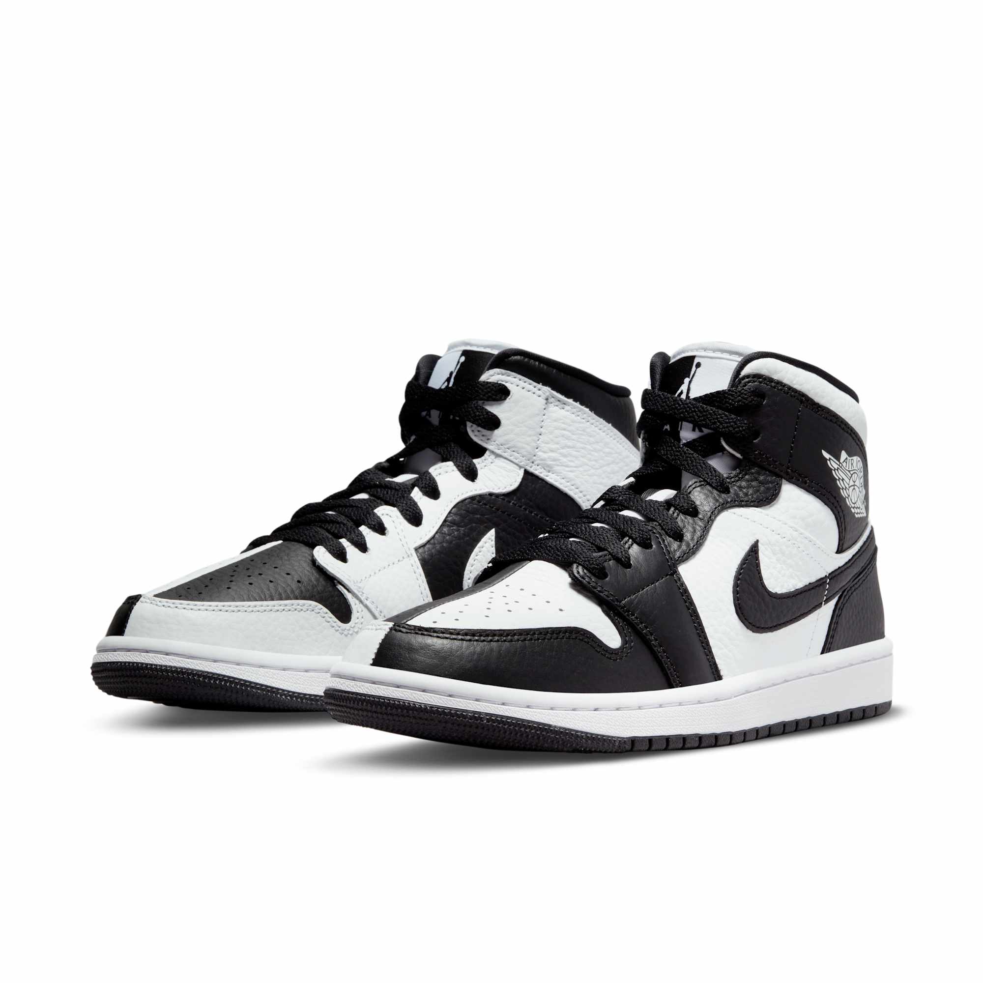 [DR0501-101] WOMENS AIR JORDAN RETRO 1 MID SPLITBLACK WHITE 'HOMAGE'