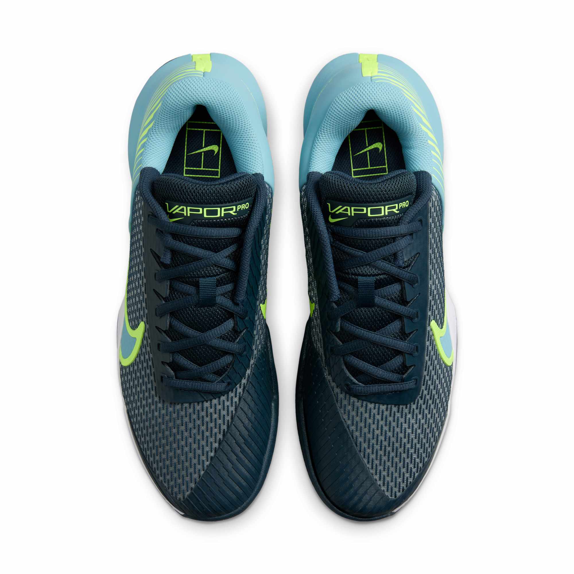 [DR6191-400] Mens Nike COURT AIR ZOOM VAPOR PRO 2 HC 'ARMORY NAVY VOLT DENIM TURQUOISE'
