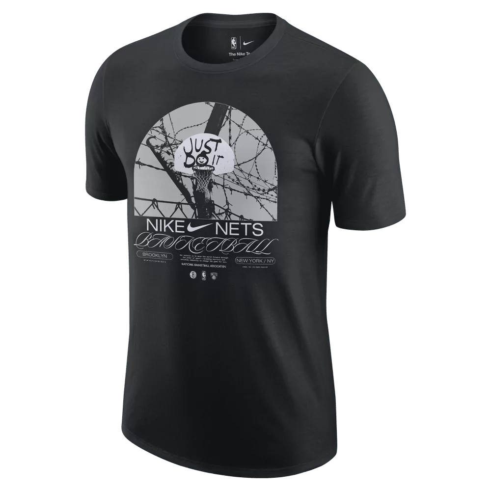 [DR6288-010] Mens Nike NBA BROOKLYN NETS COURTSIDE MAX 90 TEE