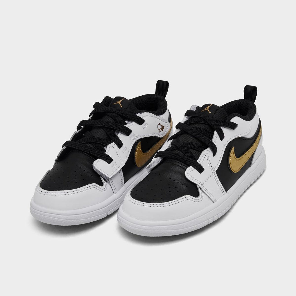 [DR9747-172] TODDLERS AIR JORDAN RETRO 1 LOW ALT 'WHITE BLACK METALLIC GOLD'