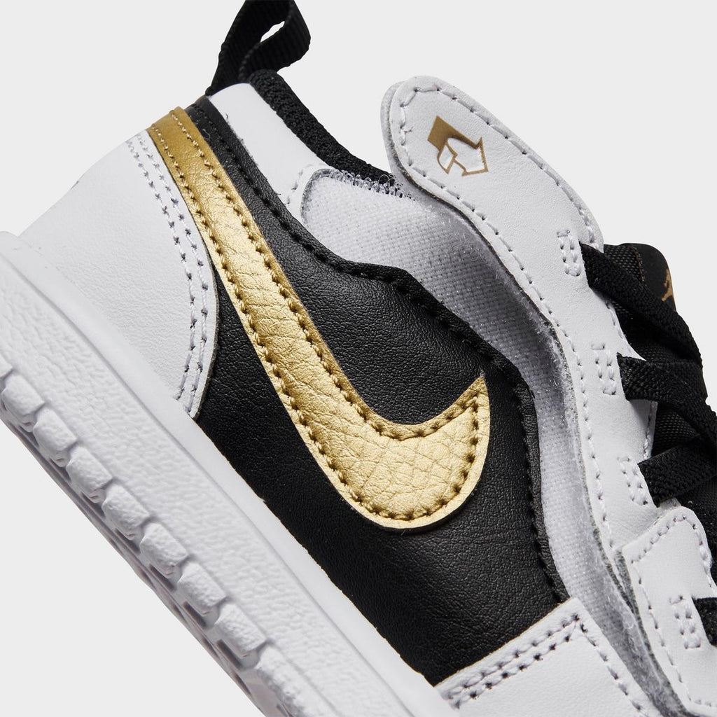 [DR9747-172] TODDLERS AIR JORDAN RETRO 1 LOW ALT 'WHITE BLACK METALLIC GOLD'