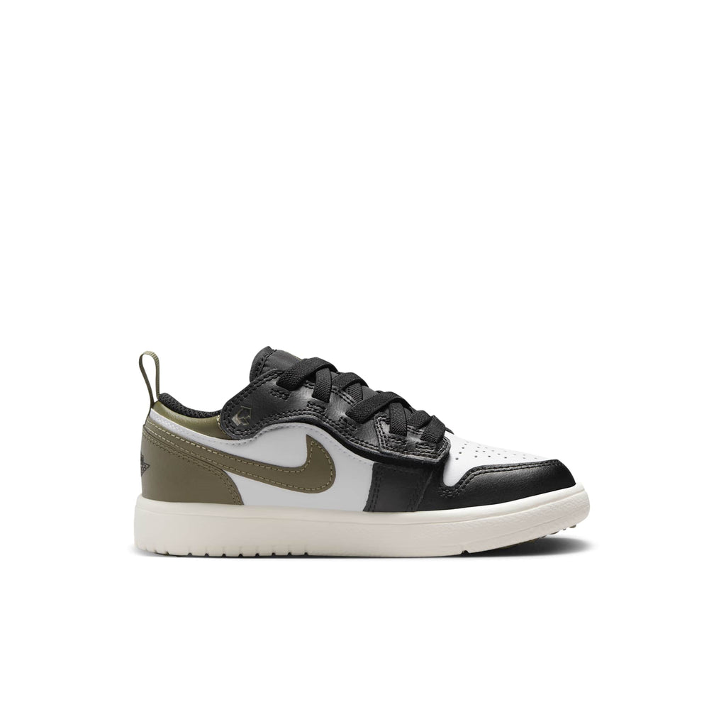 [DR9748-092] PRESCHOOL AIR JORDAN RETRO 1 LOW ALT 'BLACK MEDIUM OLIVE SAIL WHITE' (PS)