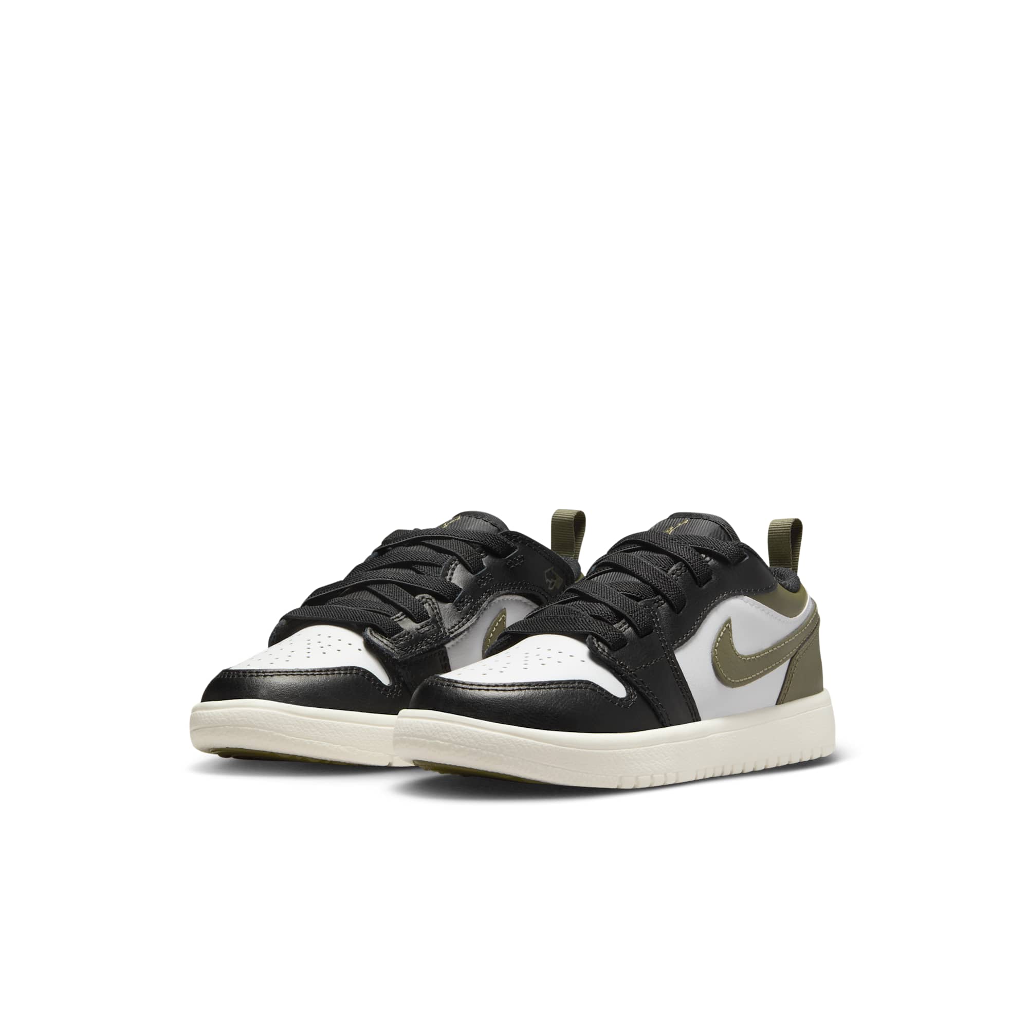 [DR9748-092] PRESCHOOL AIR JORDAN RETRO 1 LOW ALT 'BLACK MEDIUM OLIVE SAIL WHITE' (PS)