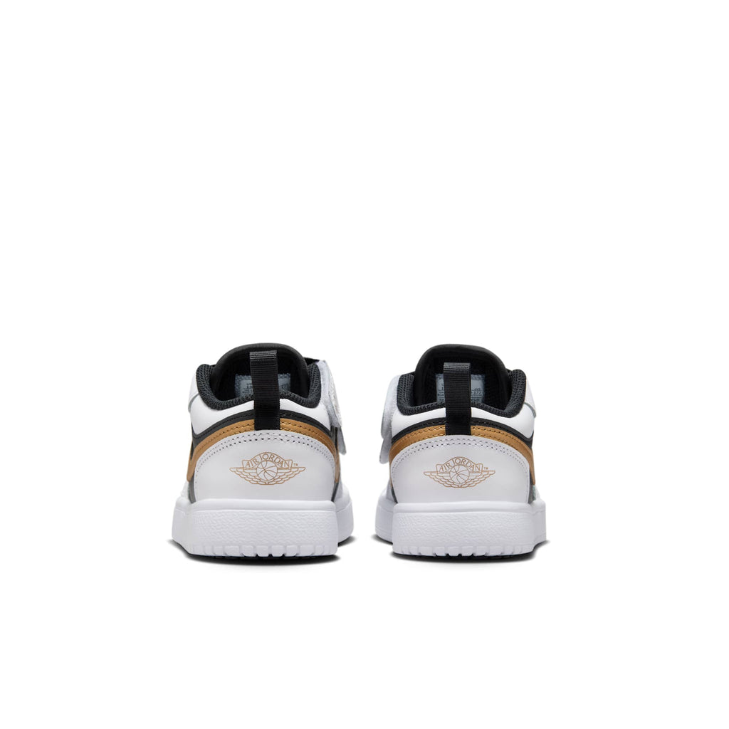[DR9748-172] PRESCHOOL AIR JORDAN RETRO 1 LOW ALT 'WHITE BLACK METALLIC GOLD (PS)'