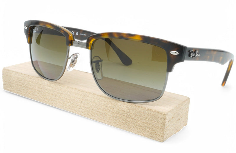 [RB4190-878/M2_52] Mens Ray-Ban Clubmaster Square Polarized Sunglasses