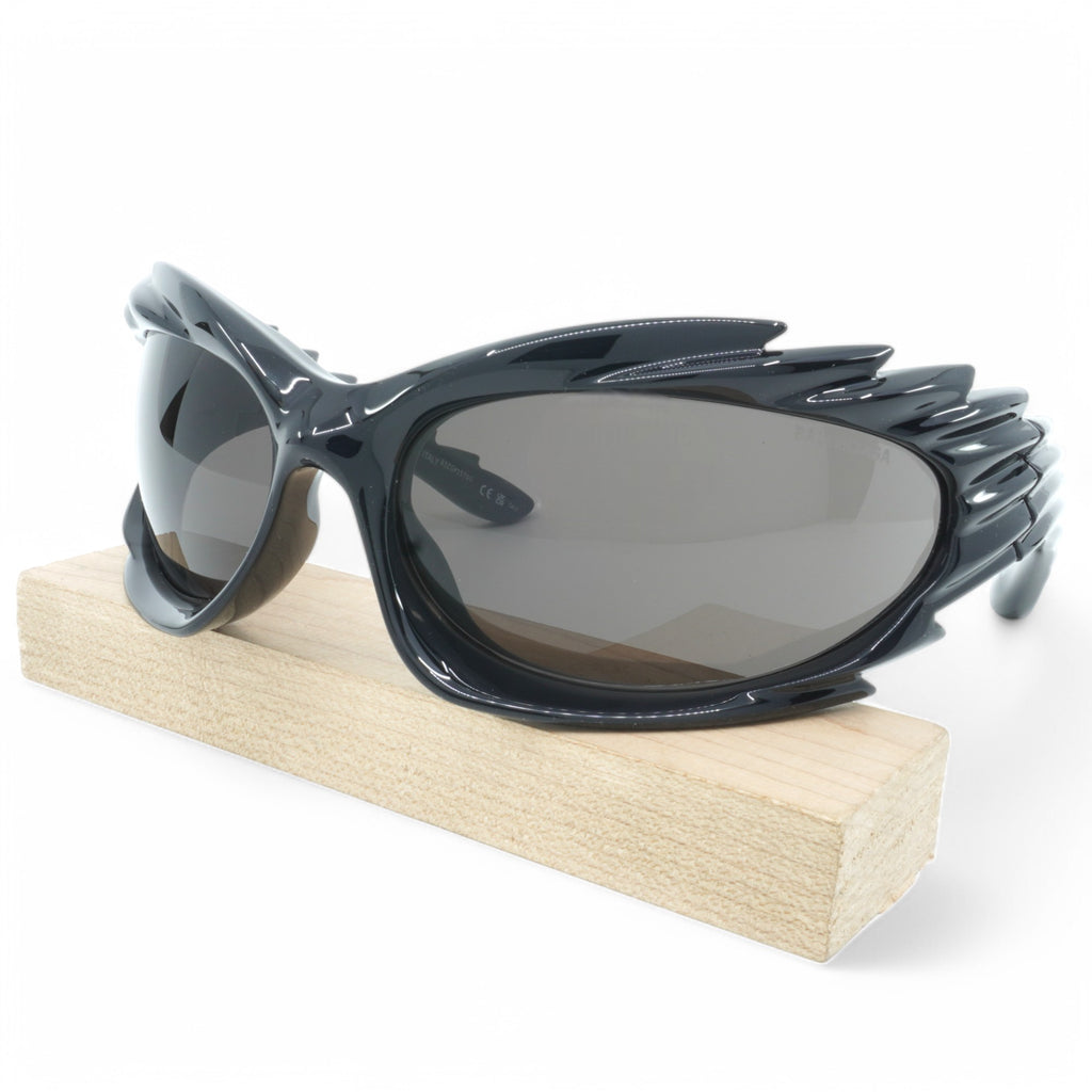 [BB0255S-001] Unisex Balenciaga Geometric Sunglasses - Black