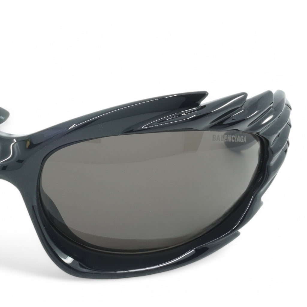 [BB0255S-001] Unisex Balenciaga Geometric Sunglasses - Black