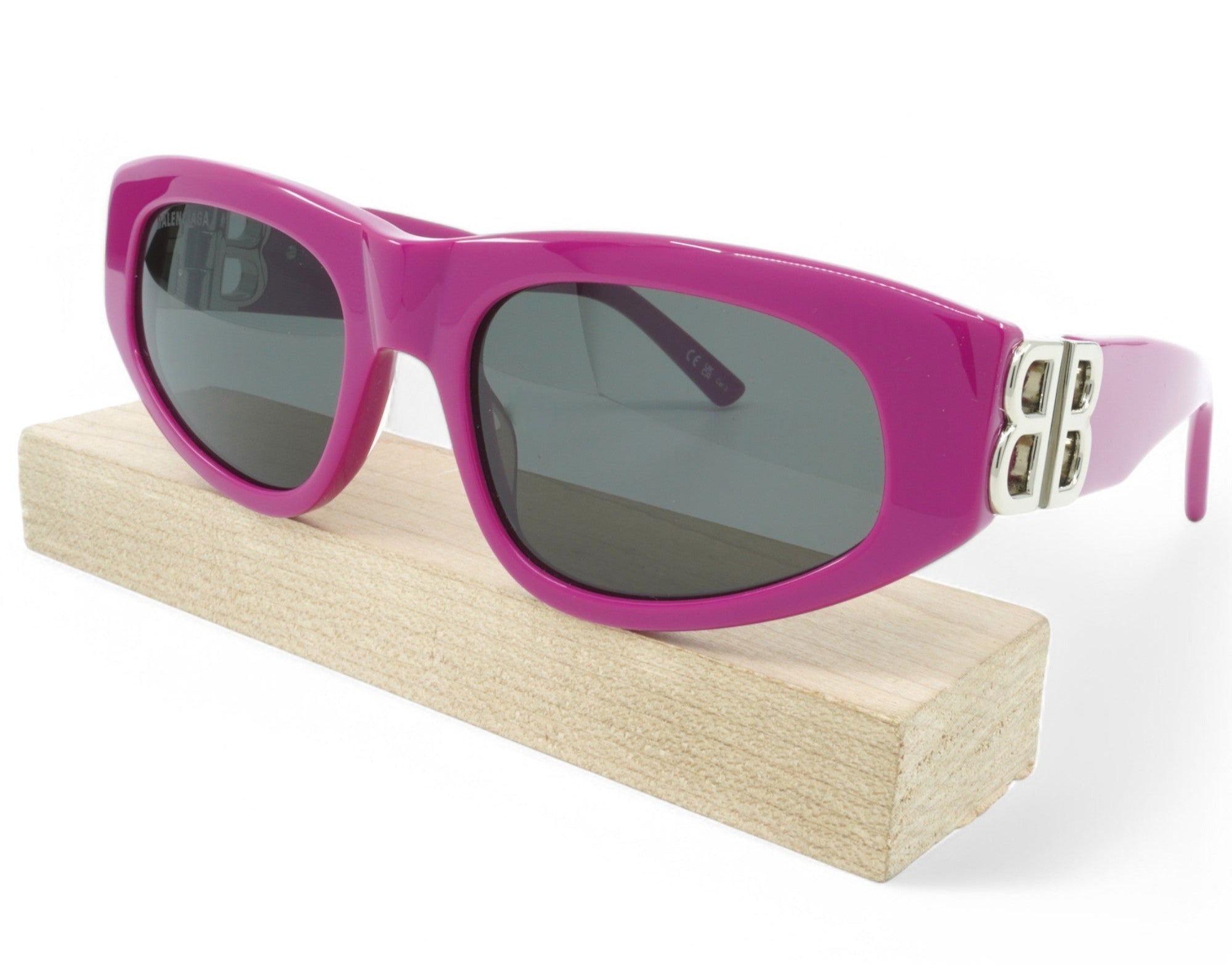 [BB0096S-016] Womens Balenciaga Square Sunglasses - Fuchsia