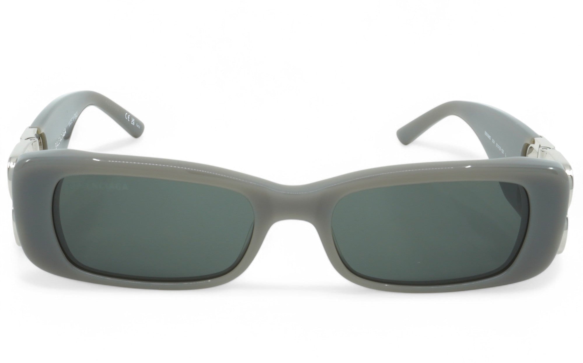[BB0096S-014] Womens Balenciaga Rectangular Sunglasses - Grey/Silver