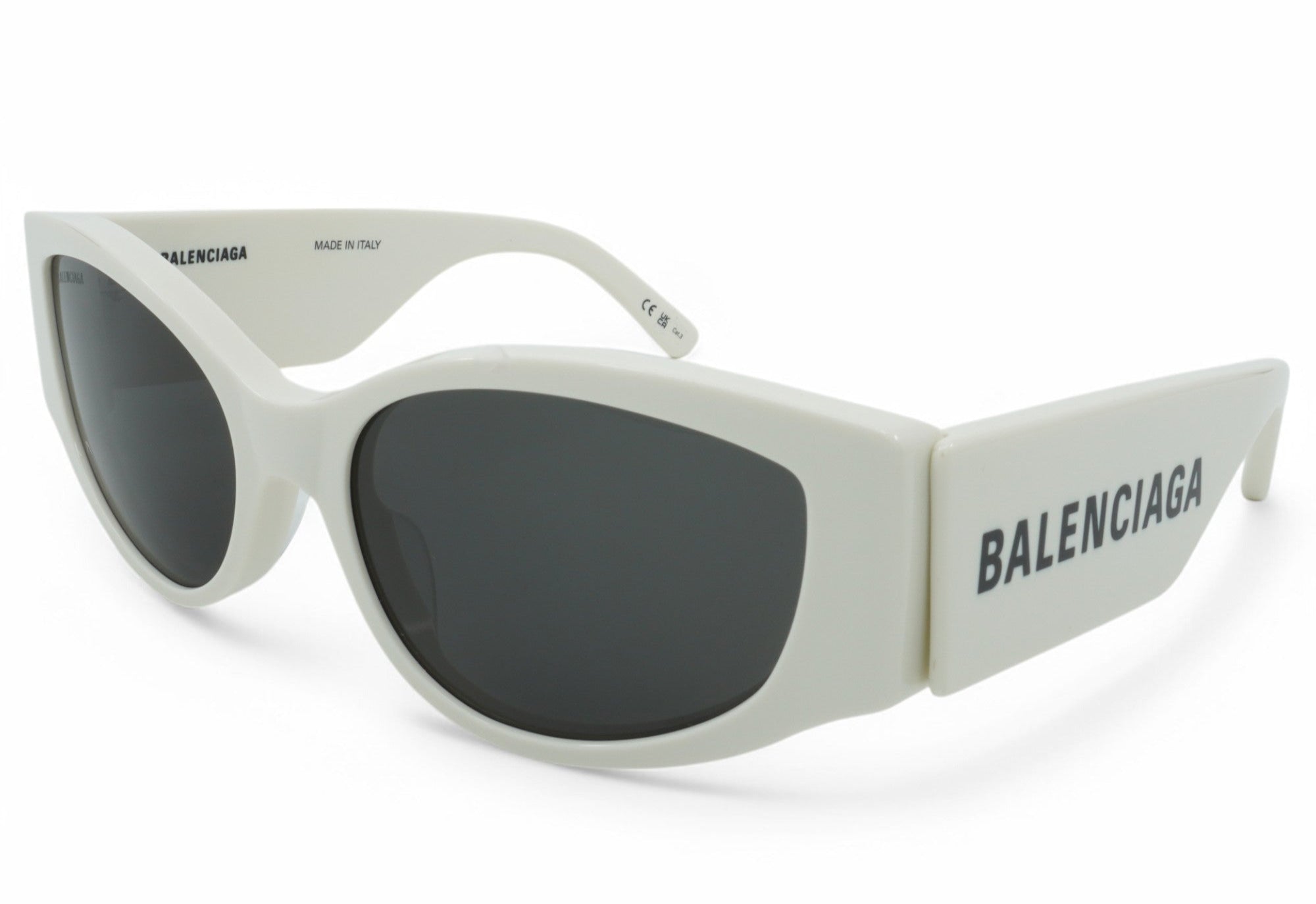 [BB0258S-003] Womens Balenciaga Cat Eye Sunglasses - White