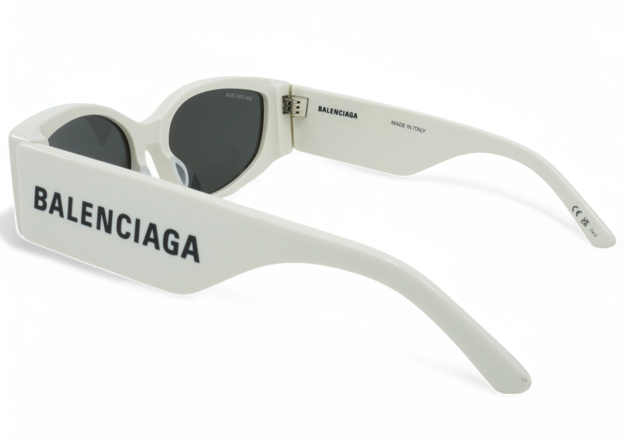 [BB0258S-003] Womens Balenciaga Cat Eye Sunglasses - White