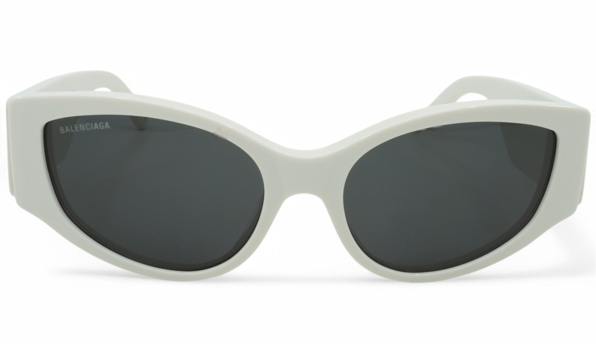 [BB0258S-003] Womens Balenciaga Cat Eye Sunglasses - White