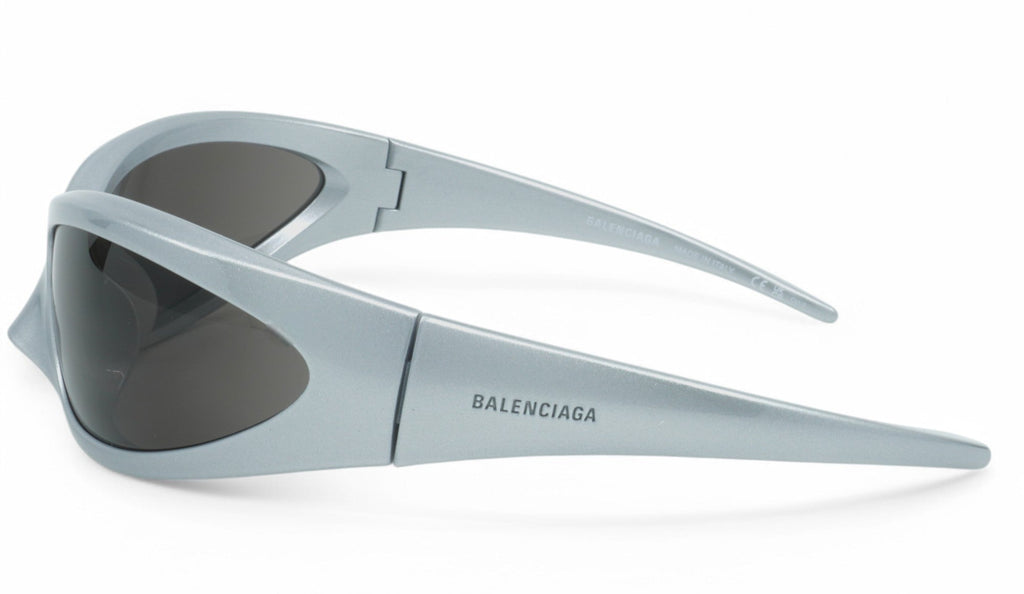 [BB0251S-005] Unisex Balenciaga Geometric Sunglasses - Silver/Silver