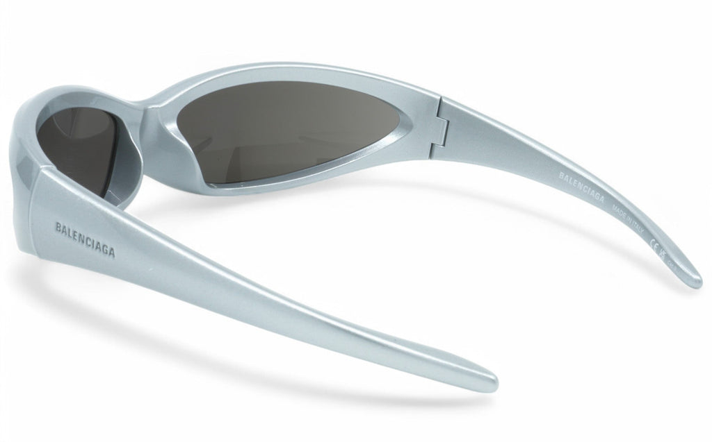 [BB0251S-005] Unisex Balenciaga Geometric Sunglasses - Silver/Silver