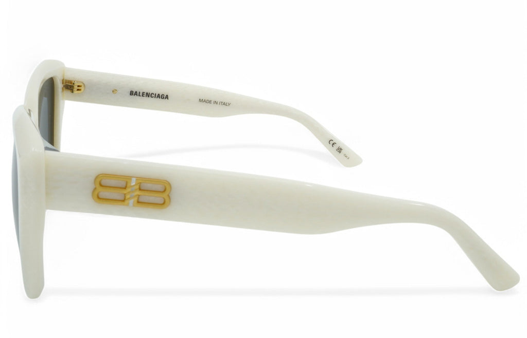 [BB0273SA-003] Womens Balenciaga Geometric Sunglasses - White