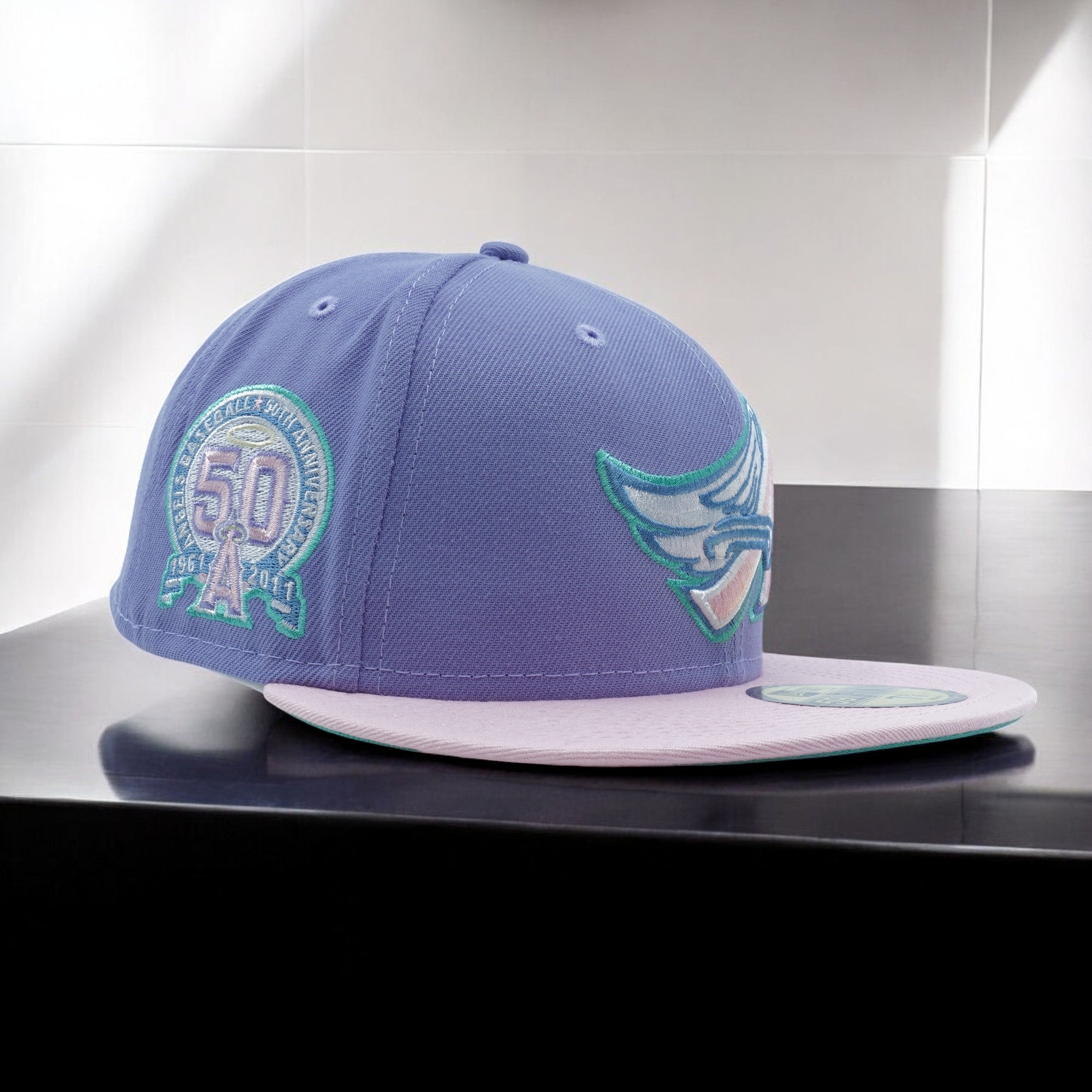 [70693944] Mens New Era MLB ANAHEIM ANGELS 5950 FITTED '50TH ANNIVERSARY'