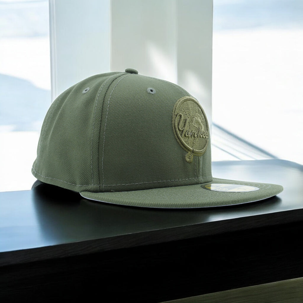 [60165758] Mens New Era MLB NY YANKEES 5950 FITTED 'COLOR PACK' - ARMY GREEN