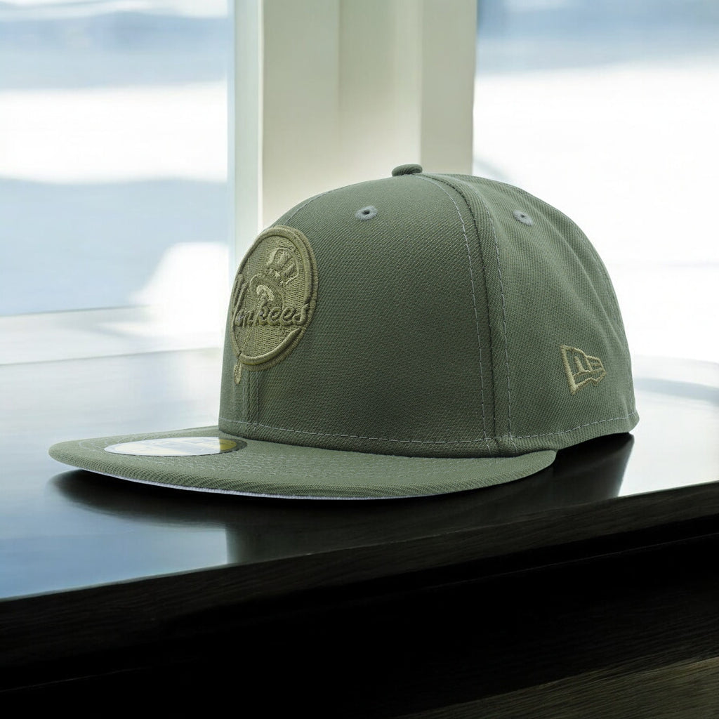 [60165758] Mens New Era MLB NY YANKEES 5950 FITTED 'COLOR PACK' - ARMY GREEN