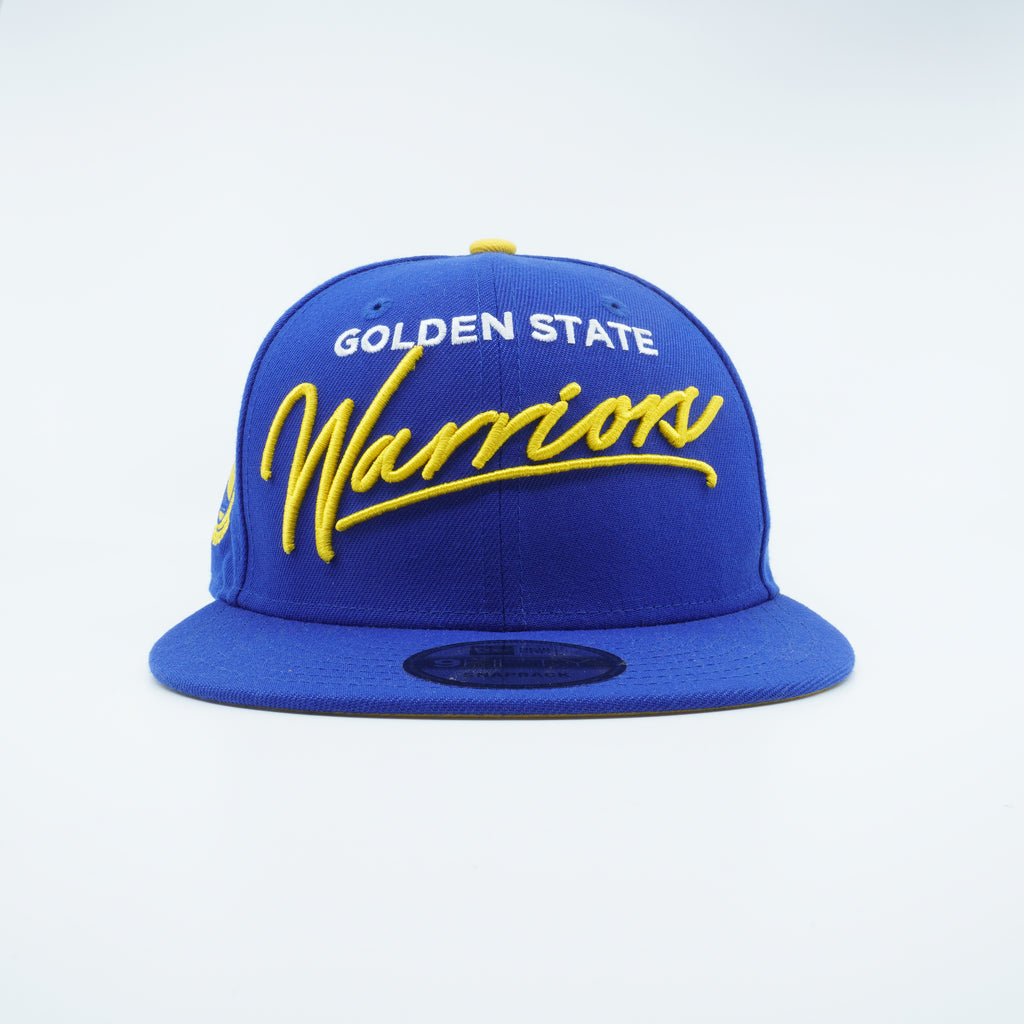 [GSW-SCRIPT] Mens New Era NBA GS WARRIORS 950 SCRIPT CURSIVE SNAPBACK - BLUE