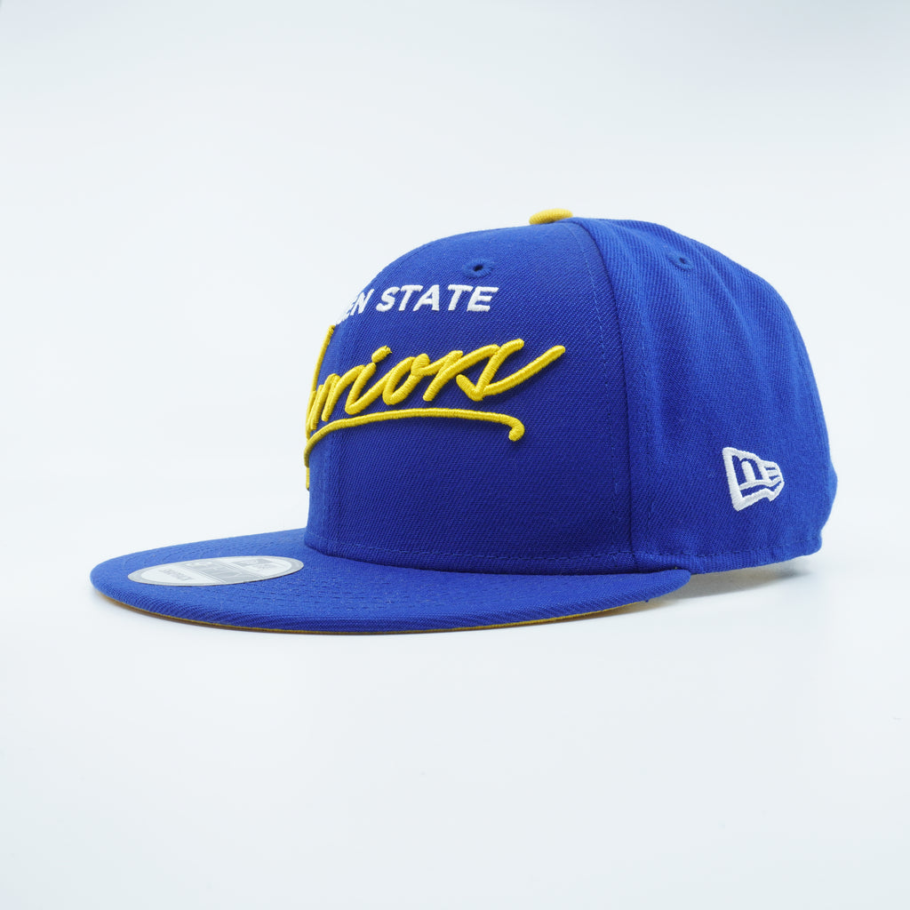 [GSW-SCRIPT] Mens New Era NBA GS WARRIORS 950 SCRIPT CURSIVE SNAPBACK - BLUE