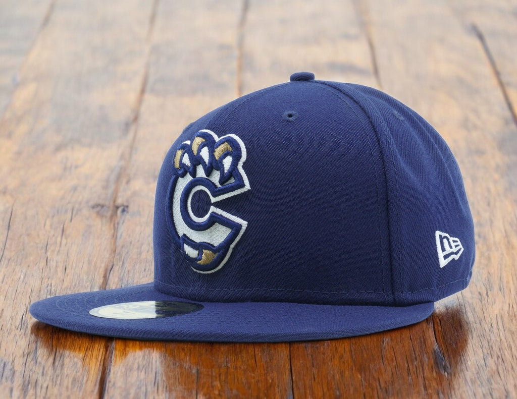 [12745646] Mens New Era MiLB NOCO OWLZ 5950 FITTED SILVER C-CLAW - NAVY